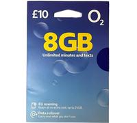 O2 £10 Preloaded SIM Card - Unlimited Texts, Calls, and 8GB Data Bundle - UK Pay As You Go SIM