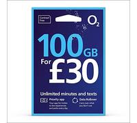 O2 100GB Data Sim includes £30 top up, 100GB Data, Unlimited Calls & Unlimited Texts +500 international minutes to 29 countries