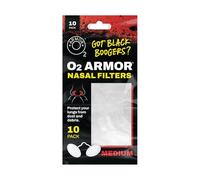 O2 Armor Nose Filter - Nose Filters for Welders - Nasal Filters for Allergies - Vented Nose Filter Plugs - Industrial Nose Filters for Dust (10 Pack, Size Medium)