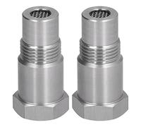 O2 Oxygen Sensor Adapter M18 x 1.5 with Filter, 2 Pack 304 Stainless Steel Spacer for Exhaust System, Oxygen Sensor Extender with Built-in Filter Element for Car Exhaust Pipe