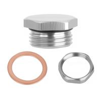 O2 Oxygen Sensor Plug, Oxygen Sensor Spacer M18x1.5 Hex Thread Plug Universal O2 Sensor Adapter 304 Stainless Steel Automotive Fastener Hardware Auto Parts with Washer