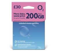 O2 Pay As You Go Sim Card (O2 200GB - £30)