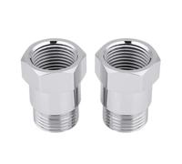 O2 Sensor Adapter 2Pcs Oxygen Sensor Extender M18x1.5 32mm O2 Sensor Bung Spacer Silver(Silver)