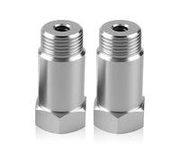 o2 sensor spacer + Car Lambda Sensor Adapter Extension, 2pcs Universal 45mm Oxygen Sensor Spacer Adapter M18 * 1.5 O2