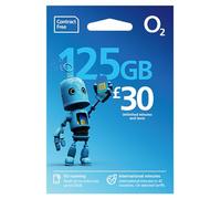 O2 SIM Card UK & Europe Prepaid PAYG with 125GB data, unlimited minutes & text bundle for 30 days - worth £30