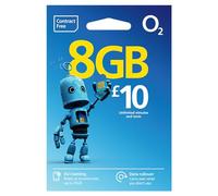 O2 SIM Card UK & Europe Prepaid PAYG with 8GB data, unlimited minutes & text bundle for 30 days - worth £10
