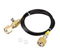O2 Tank Refill Station Charging Adaptor with 1.5M 5Ft Hose W21.8-14 to W21.8-14(DIN 477)