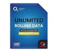 O2 Unlimited 5G Data SIM - Mobile Broadband for Phones & Routers - No Contract - £25/Month Rolling Subscription