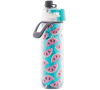 O2COOL Arctic Squeeze Insulated Mist 'N Sip Water Bottle-20 oz, 20 oz, Watermelon Slice