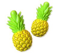 O2COOL Bocaclips - Beach Towel Clips For Beach Chairs, Patio And Pool Accessories - (Pineapple) 2 Count