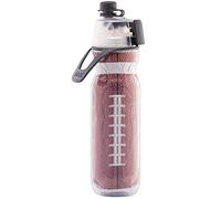 O2COOL Mist 'N Sip Misting Water Bottle 2-in-1 Mist And Sip Function With No Leak Pull Top Spout (Football)