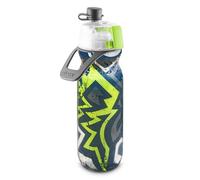 O2COOL Mist N Sip 20 oz Misting Sports Water Bottle Graffiti Green