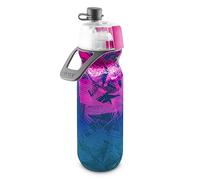 O2COOL Mist N Sip 20 oz Misting Sports Water Bottle Ombre Prism Pink