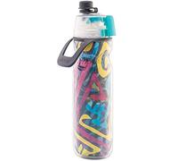 O2COOL Mist 'N Sip Misting Water Bottle 2-in-1 Mist and Sip Function with No Leak Pull Top Spout Reusable Sports Water Bottle - 20 oz (Artist)