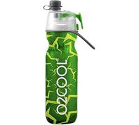 O2COOL Mist 'N Sip Misting Water Bottle 2-in-1 Mist And Sip Function With No Leak Pull Top Spout Sports Water Bottle Reusable Water Bottle - 20 oz (Crackle Green)
