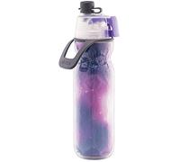 O2COOL Mist 'N Sip Misting Water Bottle 2-in-1 Mist And Sip Function With No Leak Pull Top Spout Sports Water Bottle Reusable Water Bottle - 20 oz (Celestial Purple)