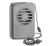 O2COOL Rechargeable Necklace Fan - Portable Hanging Neck Fan with Adjustable Lanyard - 3 Speed Vertical Air Flow - Micro USB Charging Cable Included (Grey, 1)