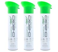 O2GO Oxygen can with Eucalyptus Aroma 10 Litre Pure Breathing Oxygen with face Cup Relieve Cold Symptoms with Eucalyptus Oxygen Can Compact, Portable, and Lightweight 30L (3 x 10L CAN)