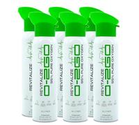 O2GO Oxygen Can with Face Cup, 95% Pure Oxygen, 108 litres Per Can, Pack of 6 with Inhaler Cap, Lightweight Portable Aerosol Design, Manufactured in the United Kingdom