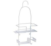 O2H White Coated Rust Free Metal Bath Shower Caddy Tidy Storage Organiser Rack