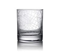 O3 DESIGN STUDIO Chengdu City Map Whiskey Glass, Unique Gift, 10.5 oz