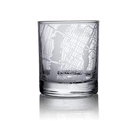 O3 DESIGN STUDIO New York City Map Whiskey Glass, Unique Gift, 10.5 oz