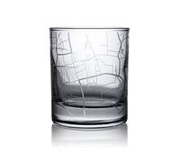 O3 DESIGN STUDIO Oxford, England City Map Whiskey Glass, Unique Gift, 10.5 oz
