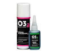 O3a Cyanoacrylate Instant Adhesive | Thick | Black Bundle | 50g | MADE IN BRITAIN