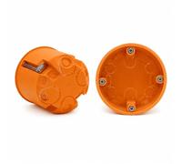 O4L Cavity Wall Box Diameter 68 x 48 mm Orange Pack of 15 - Device Box Drywall & Plasterboard - Flush-Mounted Box for Sockets & Light Switches - Hollow Wall Device Boxes - Electric Installation Box