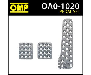 OA/1020 OMP Racing Pedal Set - Sandblasted Aluminium - for Race Rally Cars