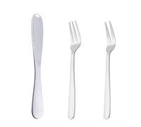 OAAO 1 multifunctional butter knife and 1 two-pronged dinner fork and 1 three-pronged dinner fork, stainless steel butter knives, kitchen utensils, suitable for kitchen use