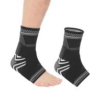 OAAO 1 Pair Ankle Brace, Foot Support for Men and Women, Ankle Support with Straps, Knitted Breathable Ankle Brace for Sports Protection and Ankle Pain Relief (Black)