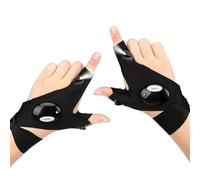 OAAO 1 Pair of Right and Left Handed Men's Waterproof Fishing Gloves with LED Light, for Dad and Grandpa, With Built-In Flashlight for Outdoor Activities