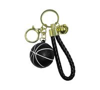 OAAO 1 Pc Basketball Keychain, Basketball Decorative Pendant, Personalized Funny Keychain, Novelty Keychain, Silicone Basketball Keychain, Gift for Boys (Black)