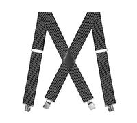 OAAO 1 Piece of Men's Trousers Suspenders, Widened and Thickened Elastic Suspenders, Suitable for Daily Use, Parties, Cocktail Parties, Exquisite Suspenders with Suits and Trousers (Black)