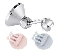 OAAO 1 Piece Shower Head Bracket and 2 Pieces Plastic Hooks, Shower Bracket, Adjustable Shower Head Bracket, Shower Accessories, Wall Shower Bracket
