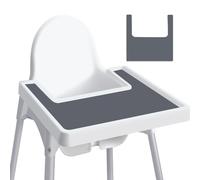 OAAO 1 Piece Silicone Mat For Dining Table, Table Mat For High Chair, Silicone Mat For Children's Dining Table, Tabletop Set, Baby High Chair Mat (Dark Gray)