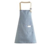 OAAO 1 piece striped apron, apron with pockets, apron, baking apron, long sleeve apron for painting, cooking.