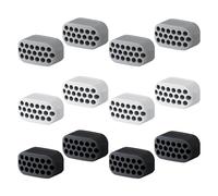 OAAO 12 Pieces Chin Trainer, Silicone Jawline Trainer, Double Chin Trainer, Men's and Women's Jaw Trainer, Facial Muscle Trainer (Black, White, Gray, 3 * 1.6 * 1.5cm)