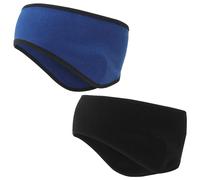 OAAO 2-Piece Winter Ear Warmer Headbands for Men and Women, Woven Earmuff Headbands, Wool Plush Lined for Warmth and Face Protection (Blue, Black)