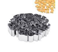 OAAO 26 Pieces Alphabet Cookie Molds, Alphabet Baking Templates, Stainless Steel Cookie Moulds, DIY Pastry Moulds, Baking Moulds Sets, Suitable for Making Cookies, Fondant
