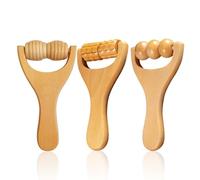 OAAO 3pcs Roller Massager, Wooden Roller Ball Massager, Leg Muscle Relaxation Tool, Muscle Massage Tool, Suitable for Adults