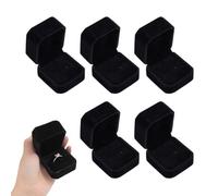 OAAO 5Pcs Velvet Ring Box, Jewellery Storage Box, Ring Protection Box, Jewellery Storage Box, Proposal Ring Box, Multifunctional Jewelry Box, Can Store Rings, Earrings, Necklaces