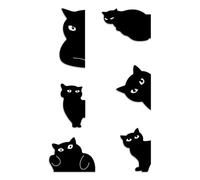 OAAO 6 Pieces Black Cat Magnetic Bookmarks, Cute & Charming for Cat Lovers & Students