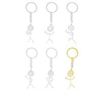 OAAO 6 Pieces Middle Finger Keychains, Funny Graffiti Keychains, Friendship Pendants, Bestie Keychains, Creative Keychains, Interesting Gifts