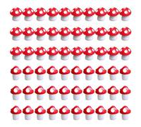 OAAO 60-Pack Mini Mushroom Statues, Cute Resin Mushroom Models, Fairy Garden Mushroom Decorations, Miniature Garden Landscape Crafts, Suit for Home Party Garden Decoration (2 Sizes)