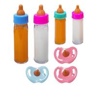 OAAO 7 Piece Bottle Set, Doll With Nipple, Toy Accessories, Baby Role Play Props, Magic Bottle, Children's Birthday Gift
