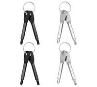OAAO 8-Piece Small Screwdriver Set, Mini Screwdriver, Flat and Phillips Screwdriver, Portable, Multifunctional, Keychain (Black, Silver)