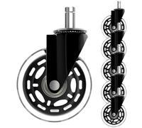 OAAZEPLGK 5pcs Universal Baby Eating Chair Wheel Fixing 3 Inch Rubber 360 Degree Colic For Furniture Caster Heavy Duty Safe Rolling Quiet(10MM)