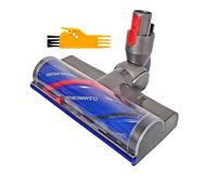 OAAZEPLGK Tool Brush And Floor Brush Head Compatible For Dyson V7 V8 V10 V11 V15 Vacuum Attachments With Green LED Dust Light, Quick-Release